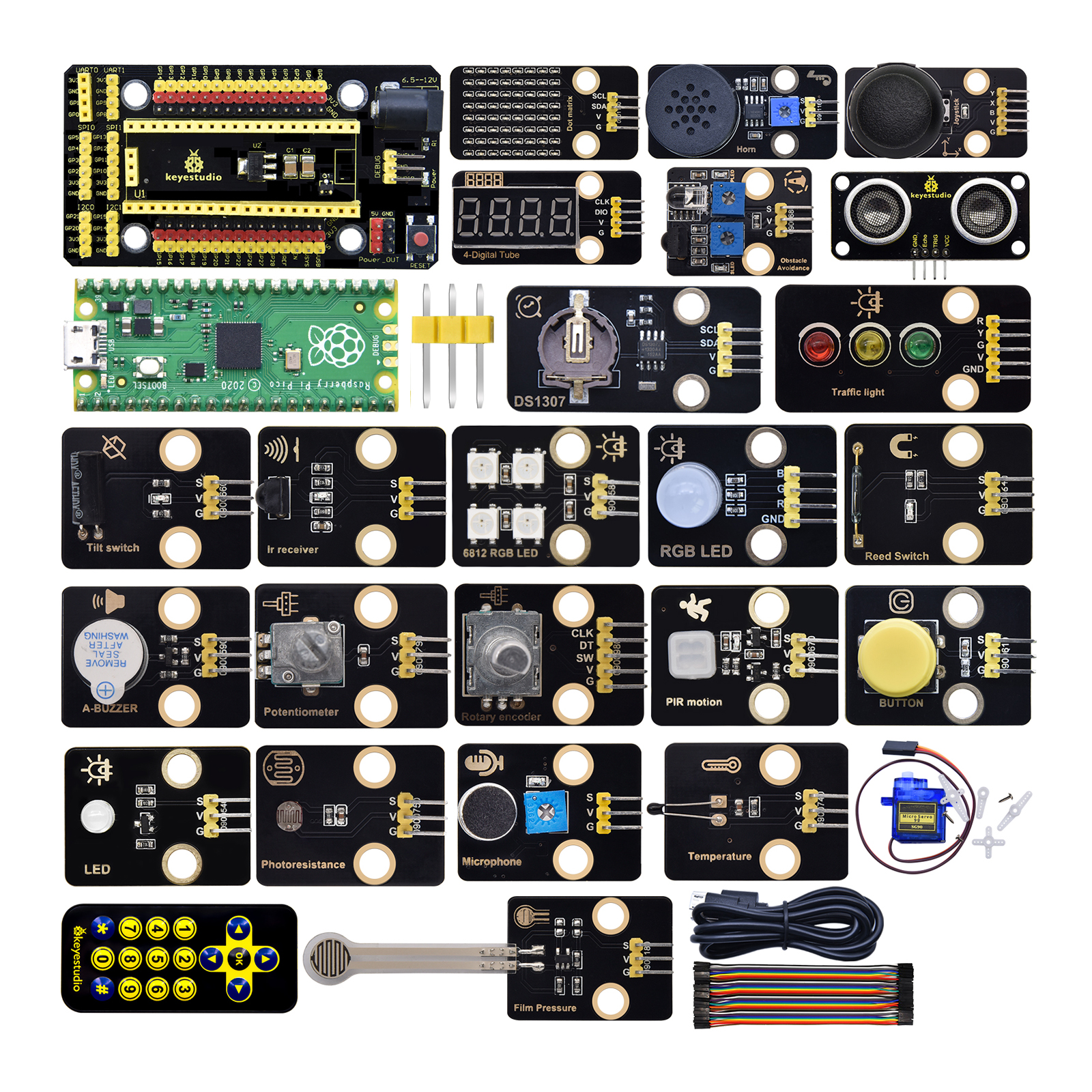 Keyestudio Raspberry Pi Pico In Sensor Starter Kit Diy Kit